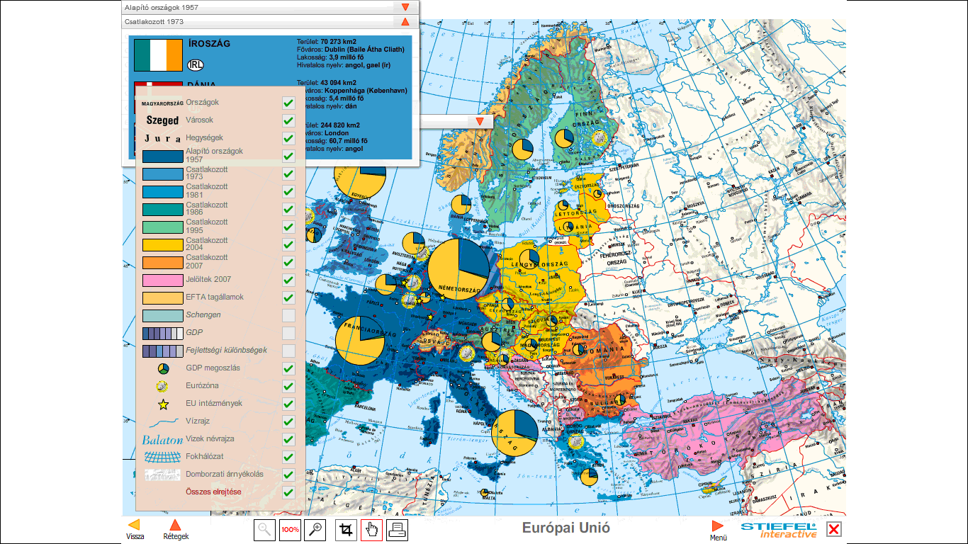 interaktív európa térkép Földrajzi digitális tananyagok   Európa földrajza interaktív európa térkép